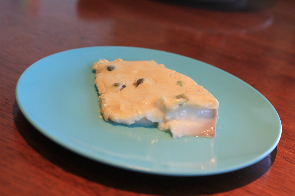 Tilapia with Mustard Caper Sauce