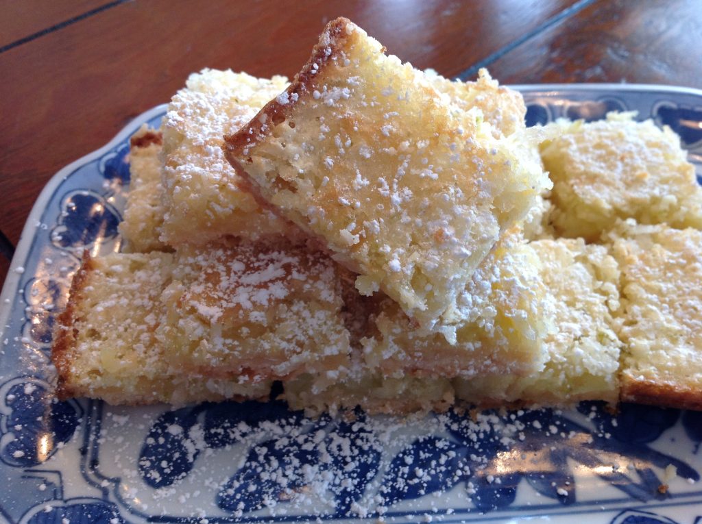 Lime Coconut Macaroon Bars