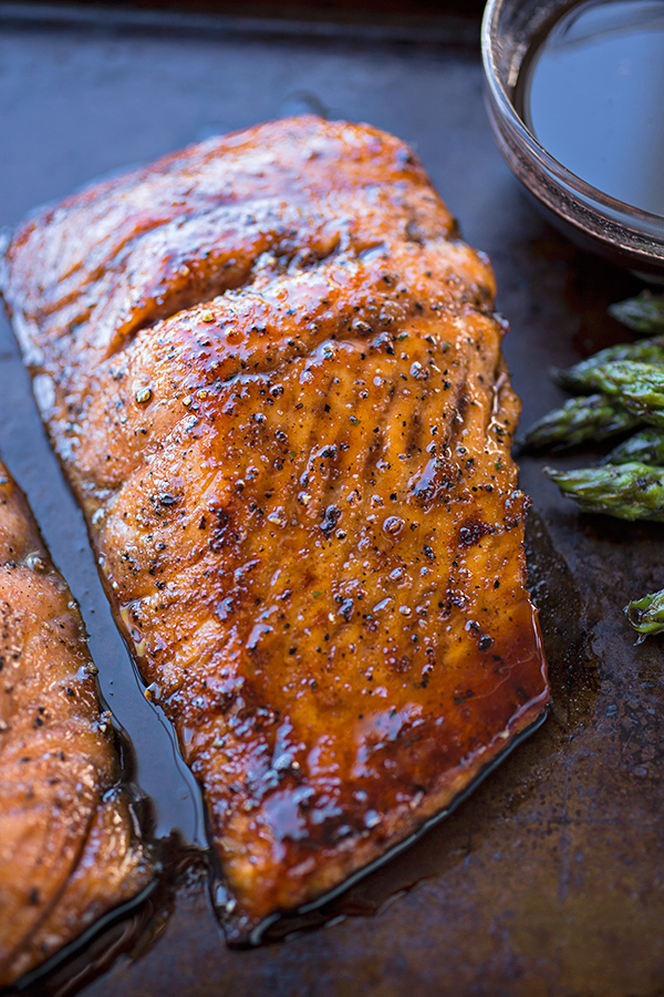 Orange-Bourbon Glazed Salmon with Cranberry Pistachio Pilaf