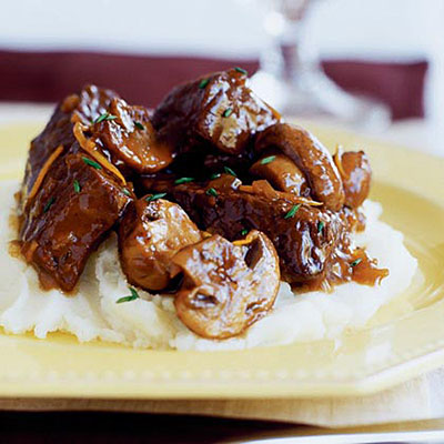 Slow Cooked Beef with Mushrooms