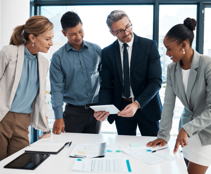 Team talking about project-image